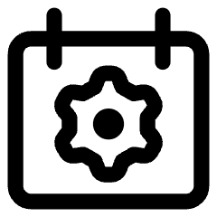 Calendar Setting Gear Icon from Core Line Set