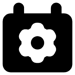Calendar Setting Gear Icon from Core Solid Set