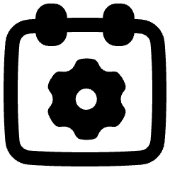 Calendar Setting Icon from Plump Remix Set