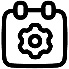 Calendar Setting Icon from Plump Line Set