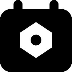 Calendar Setting Icon from Micro Solid Set