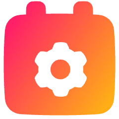 Calendar Setting Icon from Plump Gradient Set