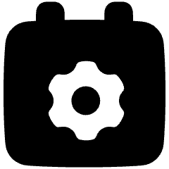 Calendar Setting Icon from Plump Solid Set