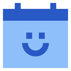 Calendar Smiley Happy Face Icon from Sharp Flat Set
