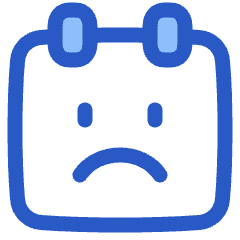 Calendar Smiley Sad Face Icon from Plump Duo Set
