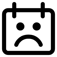 Calendar Smiley Sad Face Icon from Core Line Set