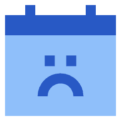 Calendar Smiley Sad Face Icon from Sharp Flat Set