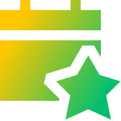 Calendar Star Icon from Sharp Gradient Set