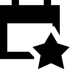 Calendar Star Icon from Sharp Remix Set