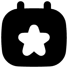 Calendar Star Icon from Flex Solid Set