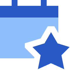 Calendar Star Icon from Sharp Flat Set