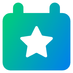 Calendar Star Icon from Core Gradient Set