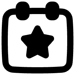 Calendar Star Icon from Plump Remix Set