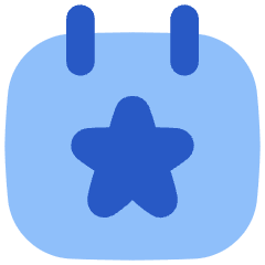 Calendar Star Icon from Flex Flat Set