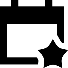 Calendar Star Icon from Sharp Remix Set