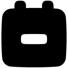 Calendar Subtract Icon from Plump Solid Set