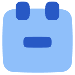 Calendar Subtract Icon from Plump Flat Set