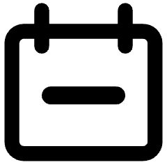 Calendar Subtract Icon from Core Remix Set