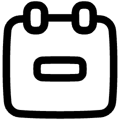 Calendar Subtract Icon from Plump Line Set