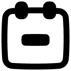 Calendar Subtract Icon from Plump Remix Set