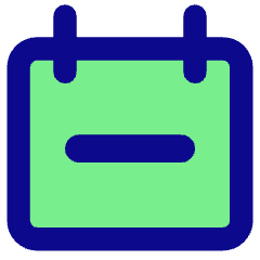 Calendar Subtract Icon from Core Pop Set