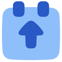 Calendar Upload Icon from Plump Flat Set