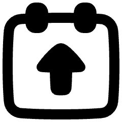 Calendar Upload Icon from Plump Remix Set