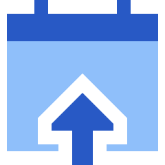 Calendar Upload Icon from Sharp Flat Set