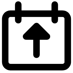 Calendar Upload Icon from Core Remix Set