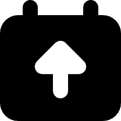 Calendar Upload Icon from Micro Solid Set