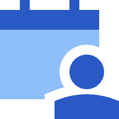 Calendar User Icon from Sharp Flat Set