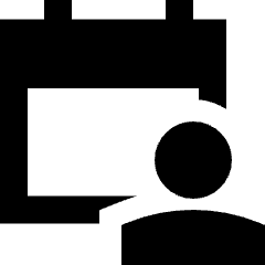 Calendar User Icon from Sharp Remix Set