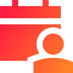 Calendar User Icon from Sharp Gradient Set