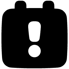 Calendar Warning Icon from Plump Solid Set