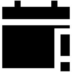 Calendar Warning Icon from Sharp Solid Set