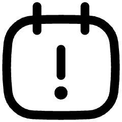 Calendar Warning Icon from Flex Line Set