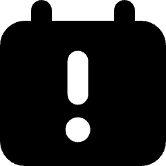 Calendar Warning Icon from Micro Solid Set