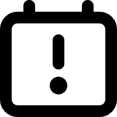 Calendar Warning Icon from Micro Line Set