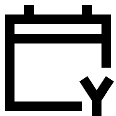 Calendar Year View Yearly Icon from Sharp Line Set