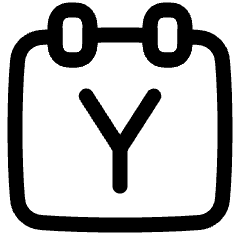 Calendar Year View Yearly Icon from Plump Line Set