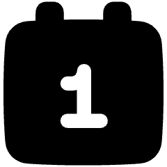 Daily Calendar Icon from Plump Solid Set
