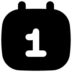 Daily Calendar Icon from Flex Solid Set
