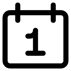 Daily Calendar Icon from Core Line Set