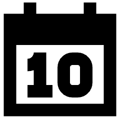 Date 10 Calendar Icon from Sharp Remix Set