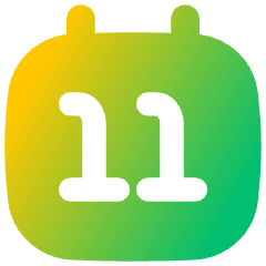 Date 11 Calendar Icon from Flex Gradient Set