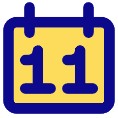 Date 11 Calendar Icon from Core Pop Set