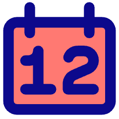 Date 12 Calendar Icon from Core Pop Set