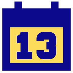 Date 13 Calendar Icon from Sharp Pop Set