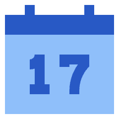 Date 17 Calendar Icon from Sharp Flat Set