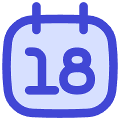 Date 18 Calendar Icon from Flex Duo Set